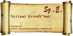 Szilvai Erzsébet névjegykártya